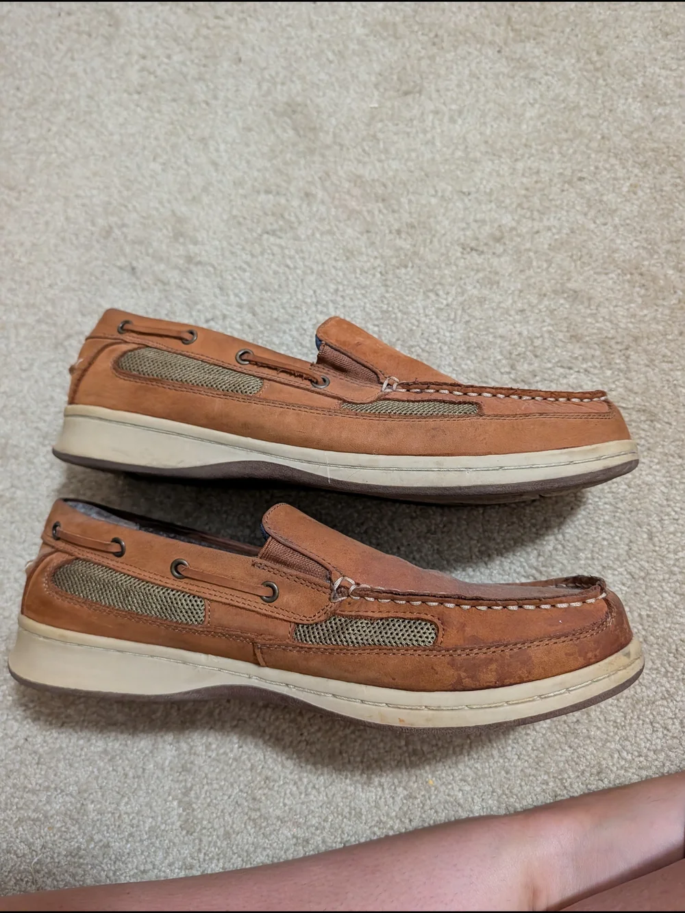 Merona Brown Leather-Style Slip-On Loafers
